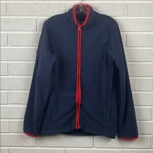Oshkosh Big Boys Blue & Red Zip Fleece Top Jacket Size 14